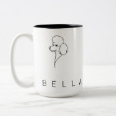 Poodle | Heritage Personalized 15oz Mug ツートーンマグカップ (左)