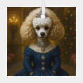 Poodle Holiday  ガラスオーナメント (裏面)