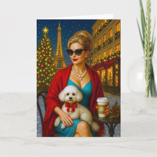 Poodle Holiday Card シーズンカード (正面)