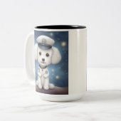 Poodle K9ヒーロー…保護 & Serve ツートーンマグカップ (正面左)
