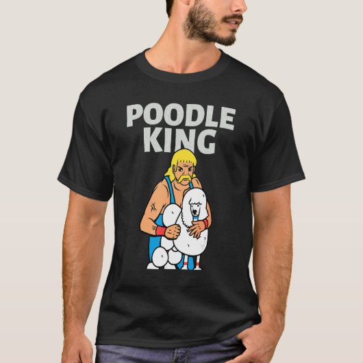 Poodle King Mullet Time Business In Front Party In Tシャツ (正面)