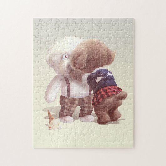 Poodle Kisses Jigsaw Puzzle ジグソーパズル (縦)