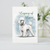Poodle Legacy of Love Note Card サンキューカード (スタンド正面)
