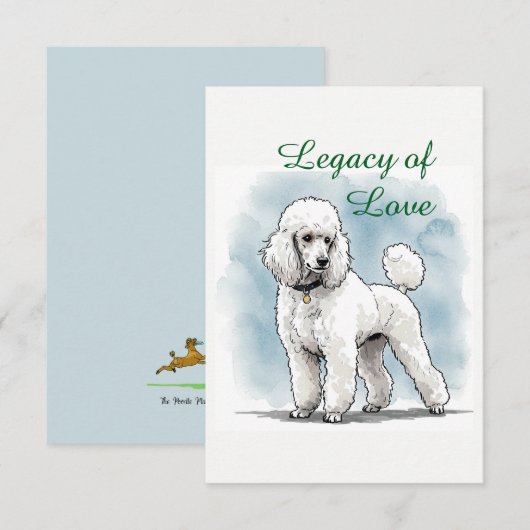 Poodle Legacy of Love Note Card サンキューカード (正面/裏面)