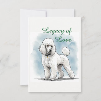 Poodle Legacy of Love Note Card サンキューカード