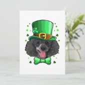 Poodle Leprechaun Costume St Patricks Day シーズンカード (スタンド正面)