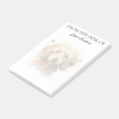 Poodle Lover Monogrammed Dog ポストイット (アングル)