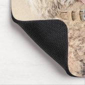 Poodle Miniature Toy Apricot Cream Brown Dog Art マウスパッド (コーナー)