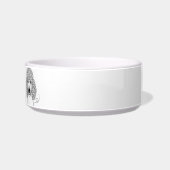 Poodle Minimalist Line Art personalized bowl ボウル (右)
