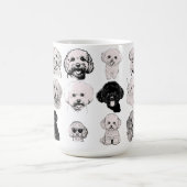 Poodle Mug | Cute Dog Lover Gift | Adorable Canich コーヒーマグカップ (中央)