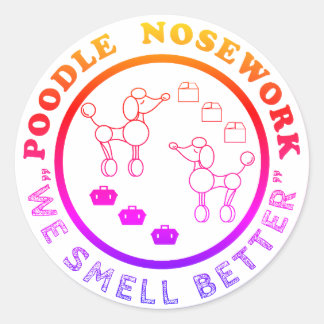Poodle Nosework - We Oigs Better Sticker ラウンドシール