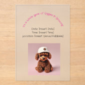 Poodle Party Pup アクリル招待状 (正面)