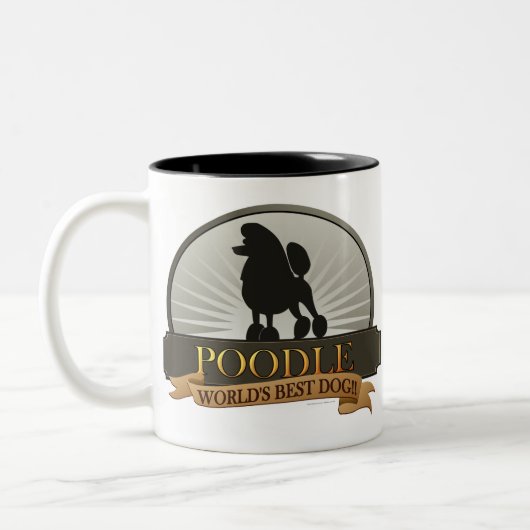 Poodle.png ツートーンマグカップ (左)