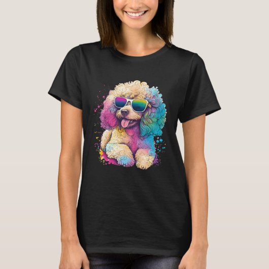 Poodle Pop Dog Mom Dog  Cute Poodle Puppy Girls Tシャツ (正面)