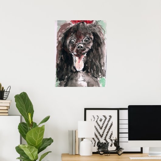 Poodle Poster ポスター (ホームオフィス)