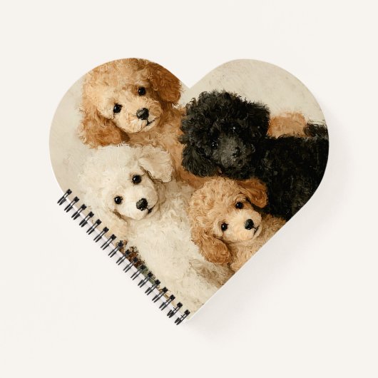 Poodle Puppies ノートブック (正面)