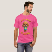 Poodle Puppy Hippie Happy Dog Tシャツ (正面フル)