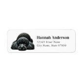 Poodle Return Address Labels ラベル (正面)