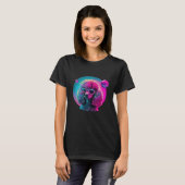 Poodle s Synthwave Dreamscape Tシャツ (正面フル)