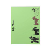Poodle、Scottie、Dachshund、Pug Notepad ノートパッド (回転)