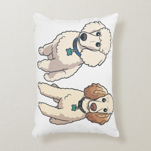 Poodle Siblings アクセントクッション (正面(垂直))