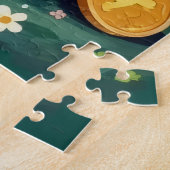 Poodle St Patrick’s Day Elegant Lucky Dog ジグソーパズル (側面)