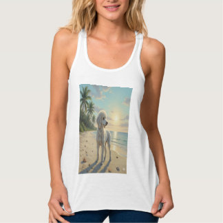 poodle tank top on the beach タンクトップ