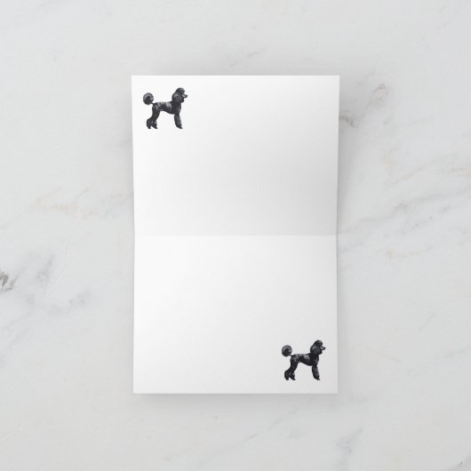Poodle Thank You Notecard サンキューカード (内部)