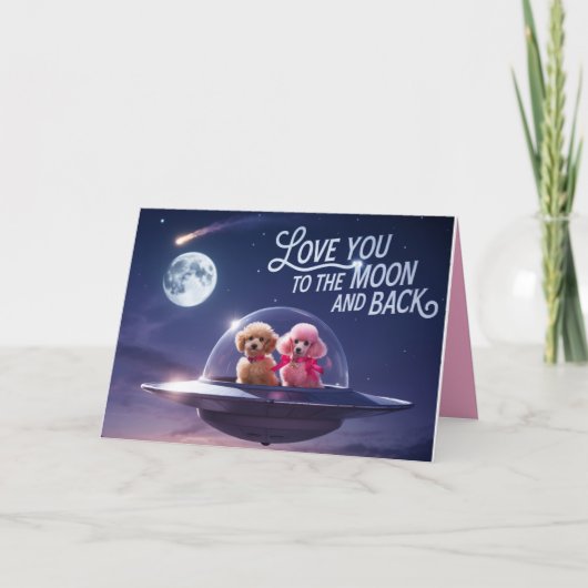 Poodle Valentine Card シーズンカード (正面)