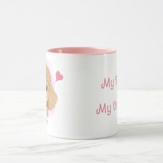 Poodle Valentine Mug | Personalized Pet Lover Gift マグカップ (中央)