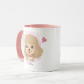 Poodle Valentine Mug | Personalized Pet Lover Gift マグカップ (正面左)
