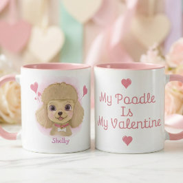 Poodle Valentine Mug | Personalized Pet Lover Gift マグカップ