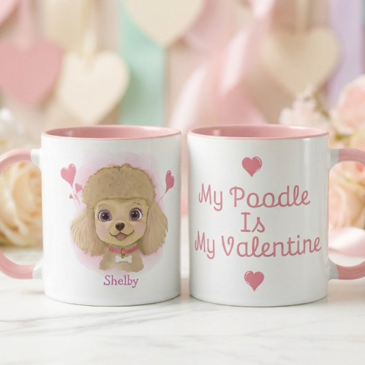 Poodle Valentine Mug | Personalized Pet Lover Gift マグカップ