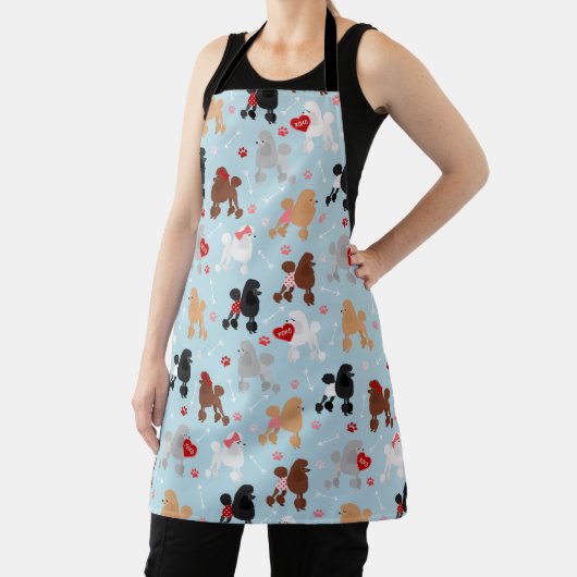 Poodle Valentine Pattern Apron エプロン (インサイチュ)