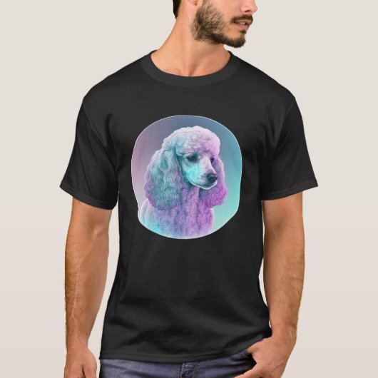 Poodle Vaporwave Retrowave Aesthetic 1 Tシャツ (正面)