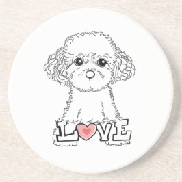 Poodle with Love コースター