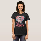 Poodledog with heartdecoration  Poodlemom  2 Tシャツ (正面フル)