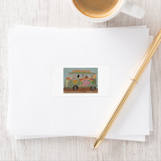 Poodles in Hippy Van ラベル (インサイチュ)