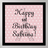 Poodles in Paris Pink Poster ポスター (正面)