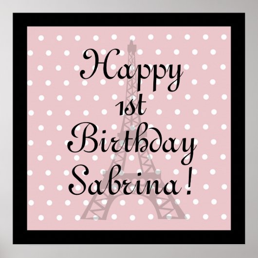 Poodles in Paris Pink Poster ポスター (正面)