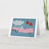 Poodles in Pink Convertible カード (正面)