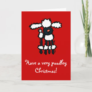 poodleyのクリスマスを非常に持って下さい! シーズンカード