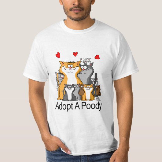 Poodyを採用して下さい Tシャツ (正面)
