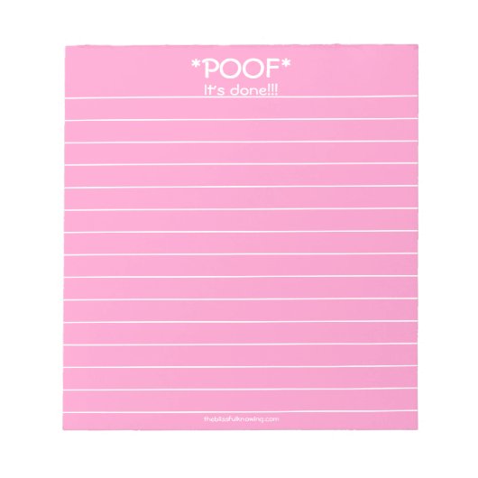 *POOF*完了!!!ノートパッド ノートパッド (正面)