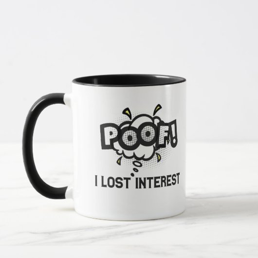 Poof I関心失ったADHDおもしろい神経多様性 マグカップ (左)