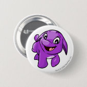 Poogleの紫色 缶バッジ (正面&裏面)