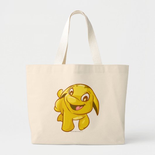 Poogleの金ゴールド ラージトートバッグ (正面)