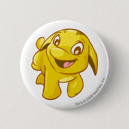 Poogleの金ゴールド 缶バッジ (正面)