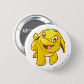 Poogleの金ゴールド 缶バッジ (正面&裏面)