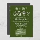 POOH & FRIENDS GENDER REVEAL招待状 招待状 (正面/裏面)